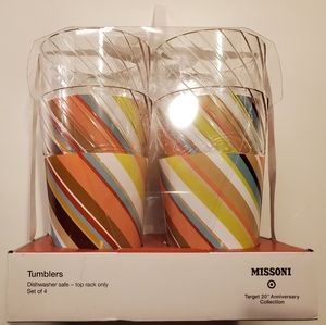 Missoni for Target Tumblers, set of 4 NIB